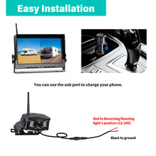 Load image into Gallery viewer, Nuoenx 10&quot; Wireless Backup Camera System, HD 1080P Digital Back Up Camera Systems with 10 Inch Quad Split DVR Monitor for Truck, RV, Trailer (W102)
