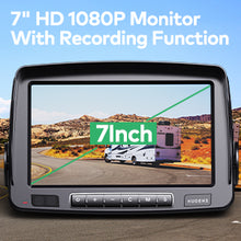 Load image into Gallery viewer, Nuoenx Wireless Backup Camera, HD 1080P 2 Digital Rear View Camera System 7 Inch DVR Monitor with 32GB SD Card for RV, Semi-Trailer, Truck, 2 Mounting Brackets, 4 Channels, Easy Installation
